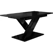 Mirjan 24 Table extensible de cuisine JORPE – noir brillant