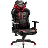 Diablo X- Ray Gaming Armchair Office Armrests 4D Ergonomic Design Imitation Leather Perforation Rocking Function Normal Size Black-Red