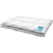 HANSKRUCHEN GmbH HANSKRUCHEN Opal couette en duvet 135x200 cm chaude 90% duvet lavable pour personnes allergiques couette d'hiver respirante blanche
