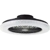 Brilliant Ventilateur noir Plafonnier BADRIA | Ø 49cm | 40W 4700 lumens 3000 à 6500 lumens | Plastique/métal