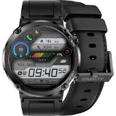 Gravity GT21-3 smartwatch + bracelet en silicone noir