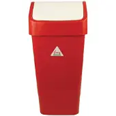 Scot Young Poubelle Syr à couvercle basculant, rouge, 50 L