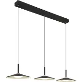 Globo Lighting Suspension noire Lampone Conception à 3 lumières
