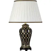 Elstead Lighting Lampe de table en céramique noir or moderne Taipei E27 60W Designer's Lightbox
