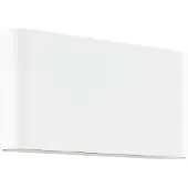 Brilliant Applique murale d'extérieur moderne LED WELBIE en blanc | Up/Down Light | Applique murale pour l'éclairage de la maison | métal/verre | 14 watts 1300 lumens 3000 kelvins