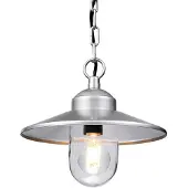 Elstead Lighting Applique d'extérieur Klampenborg argentée 1xE27x60W en métal, dimensions : 97,5 x 27,5 x 27,5 cm, IP44, Elstead