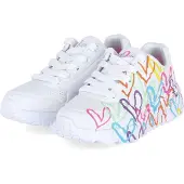 SKECHERS Baskets basses enfant UNO LITE - GOLDCROWN SPREAD THE LOVE filles - Blanc - 30