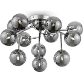 Maytoni Plafonnier, métal verre, chrome fumé, D 60 cm