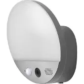 Osram SMART+ lampe d'extérieur avec caméra HD et détecteur de mouvement, contrôle WiFi, lumière blanc chaud 3000K, protection IP44 pour porte d'entrée et garage