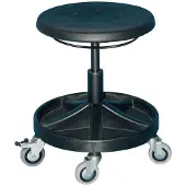 Lotz Tabouret pivotant avec dossier en moussePolyuréthanenoire, hauteur d'assise 400-530mm - 3528.11-Ring-FS2