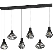 Stars of Light Lampe suspendue en fil de fer Basidano 6x E27