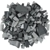 LEGO MOC Tuiles Gris clair Gris foncé Mixte Construire montagne et rocher ! Pièces 50x
