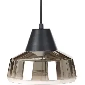 Beliani Suspension noir et or en verre fumé éclairage pour chambre à coucher salon moderne