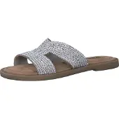 Tamaris Mule argent / blanc perle