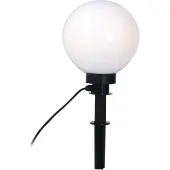 Näve Piquet de terre sphérique extérieur - plastique (PMMA) - noir, boule : blanc opale ; 4068282