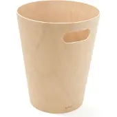 Umbra Woodrow poubelle, poubelle, seau à cosmétique, seau de bain, corbeille à papier, bois, naturel, 7,5 L, 082780-390