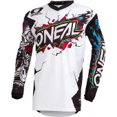 O'Neal Element Villain Youth Maillot MX pour enfants Blanc XL unisex