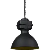 QAZQA Suspension industrielle petite noire mate - Sicko