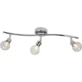Brilliant Lampe Bulb tube spot 3flg chromé | 3x QT14, G9, 28W, approprié pour les lampes à culot à broches (non incluses) | Têtes pivotantes
