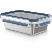 EMSA N1150400 boîte de conservation CLIP & CLOSE STEEL, 0,8 litre, bleu