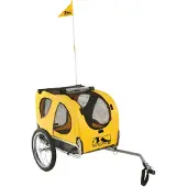 M-Wave remorque pour chien "Pet Ride" roues 16" avec corde jaune / noir