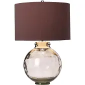 Elstead Lighting Lampe de table avec abat-jour Kara violet fumé, 1xE27x60W, verre, dimensions : 55,5 x 35,5 x 35,5 cm, IP20, Elstead