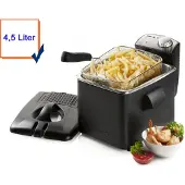 Domo 4,5 Ltr acier inoxydable zone froide friteuse à huile avec filtre frites avec de la graisse