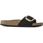 Birkenstock Madrid Big Buckle Nubuck Leather Sandals Noir EU 37 Femme
