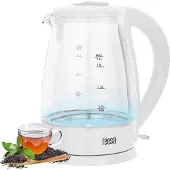 Uni-T Bouilloire électrique sans fil, capacité 1,7 L, couleur blanche, Teesa