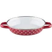 Riess Country Poêle à oeufs à pois rouge Ø20cm émail induction