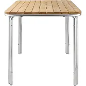 Bolero Table carrée en bois de frêne, 4 pieds, 70 cm