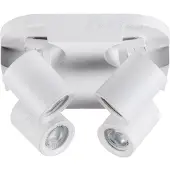 Kanlux S.A. Kanlux Laurin plafonnier, 4x GU10, 35W max, dimmable, blanc, alu, IP20