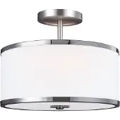 Elstead Lighting Suspension Elstead Prospect Park E27 double, nickel satiné et chrome