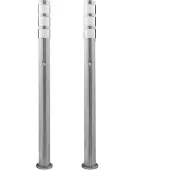 Grafner Lampe de jardin en acier inoxydable avec détecteur de mouvement WL10201 Lampe de jardin 110 cm Lot