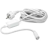Hellum Câble pour guirlandes lumineuses 5m blanc - Câble d'alimentation / rallonge 5 m 555431