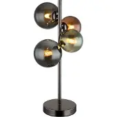 Globo Lampe de table noire Riha Verre coloré 4 lumières
