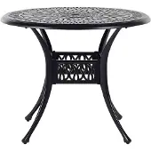 Beliani Table De Jardin Métal Noir Ancona