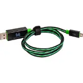 RealPower 187656 Datenkabel LED grün micro-USB auf USB