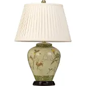 Elstead Lighting Lampe de table en porcelaine Arum Lily, couleur crème et vert, 1xE27x60W, porcelaine, dimensions : 62x41x24 cm, IP20, Elstead