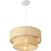 Lux.pro Suspension « Ascot » _40 cm, aspect rotin