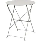 Bolero Table de patio ronde pliante , gris acier, 60 cm