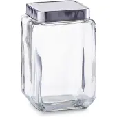 Zeller Verre de stockage, Boîte de conservation, Transparent, Argent