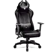 Diablo Chairs X-Horn Gaming Chair Office Chair 3D Armrests Ergonomic Design Neck/Lumbar Cushion Imitation Leather Rocking Function, Color : Black, Size Normal