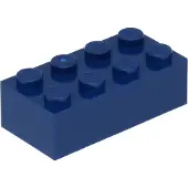 LEGO brique 2x4 3001 - 50 pièces bleu foncé