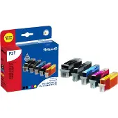 Pelikan P37 - Pack de 5 - noir, jaune, cyan, magenta - compatible - cartouche d'encre - pour Canon PIXMA TS5051, TS5053, TS5055, TS6050, TS6051, TS6052, TS8051, TS8052, TS9050, TS9055