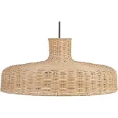 Beliani Lampe suspendue abat-jour en rotin naturel lampe artisanale boho design salon chambre à coucher