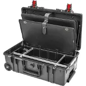 Stier Mallette à outils Premium avec roulettes et poignée télescopique, utilisable en avion, vide