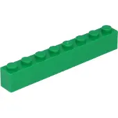 LEGO 100 pièces 3008 Brick 1x8 Part Basic Bricks 100 Vert