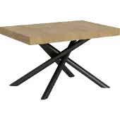 Itamoby - Table extensible 140/244x90 cm Famas chêne nature pieds anthracite