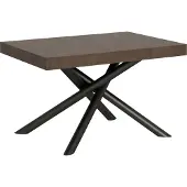 Itamoby - Table extensible 120/224x90 cm Famas noyer pieds anthracite